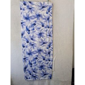 Absolutely It!! Blue White Floral Maxi Skirt Plus Size 2X NWT Stretch Long Skirt